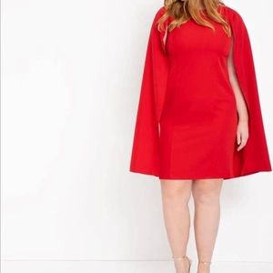 Emma & Michelle cape sleeve dress